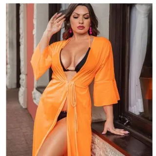 Verão Luxo Lançamento Longa Ajustável Praia Saida - VERE NEON