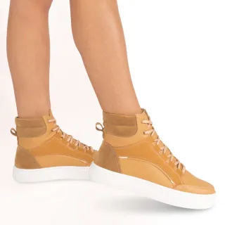 Conforto Leve Cano Alto Tênis Feminino Casual A122 - Preto