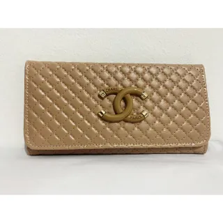 Procurada Carteira Feminina Chanel Bicolor de Mão - Caramelo