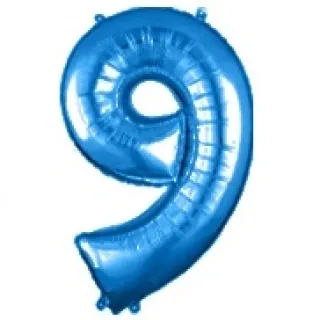 Números Metalizados Balão Azul 18 Pol - Casamento/Aniversário/Festa - 8