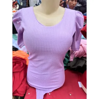 Moda feminina: Body Princesa Canelado com Manga Bufante e Bojo - Preto