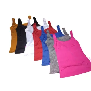 Oferta regata feminina básica alça larga lycra - Estampada