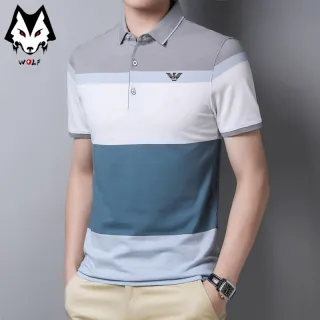 Camiseta Polo Masculina Manga Curta - Moda Casual - Blue