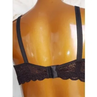 Plus Size Sutiã Amamentação Rendado GG ao 56 - Preto