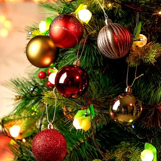 Conjunto de Ornamentos para Festa em Casa - 42pcs Bolas Grandes de Natal Multicor - E2#24PCS 6CM