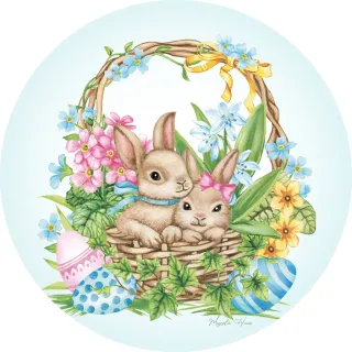 Jogo Americano Decoração Estampado Páscoa Sousplat 35cm - Coelho Bambi