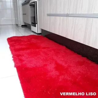 Passadeira Luxo Macia Peludo Felpuda 2,00x0,55 - Beje mesclado