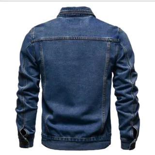 Jaqueta Casual Masculina Preto Jeans Tradicional - Azul Escuro