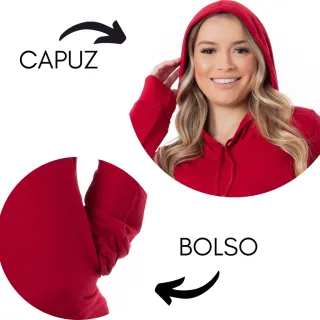 Promoção Blusa de Frio Feminina Premium Listrada com Capuz - CINZA C/ PRETO