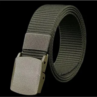 Cinto Preto Masculino de Lona com Fivela de PVC Plástico - Cinza 115cm