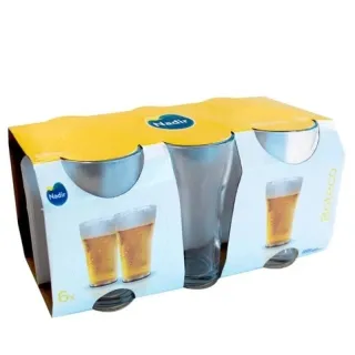 Boteco Nadir Figueiredo - Jogo de Copos de Vidro 200ml com 6 peças - Único