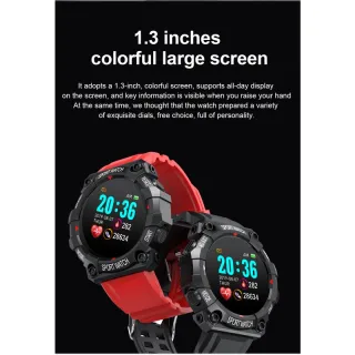 Relógio inteligente redondo atualizado - Smartwatch - D20 Azul