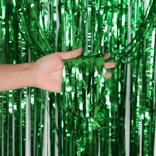 Decoração Festa Aniversário Cortina Metalizada Franja 1x2m - Lilás