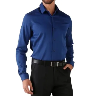 Slim Fit Camisa Social Masculina para Eventos, Casamento e Festas - Bordô