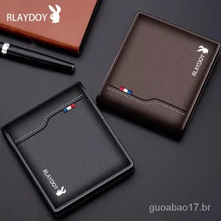 Ultra Fina Multifuncional Carteira Masculina - Coffee