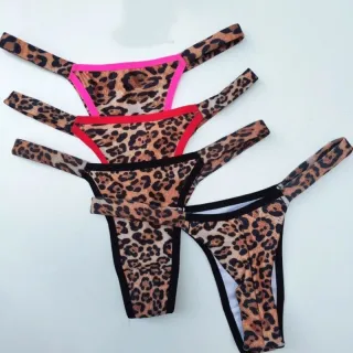 Tanga Dupla Estampada de Oncinha - Calcinha Biquíni - sortidas