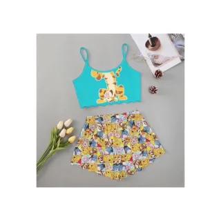 Moda verão: Pijama feminino personagens adulto - Roupa de dormir baby Doll - M15