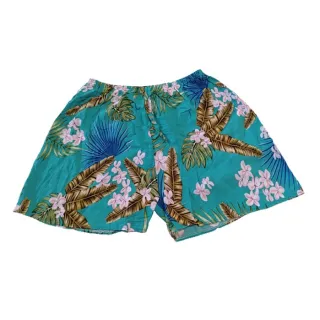 Estampa Flores Plus Size Shorts Feminino Viscose Malha Fria Fresquinha Verão - G2
