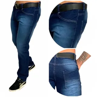 Jeans Premium Masculina Slim Calça de Sarja Chino - Diversas Cores - Sarja Bege