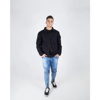 Streetwear Masculino: Jaqueta Jeans Tradicional - Preta