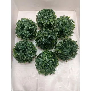 Enfeite de grama artificial para decoração - Bola de buchinho - 12 cm