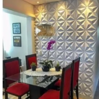 Revestimento Decorativo em PVC 3D para Parede - 20 Placas de 25 cm - Pétalas