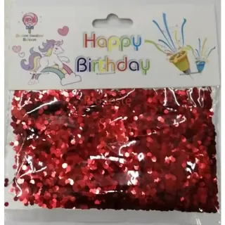 Confetes Metalizados 15g Para Decoração de Festas Bexiga Topo de Bolo Carnaval - Pink - P