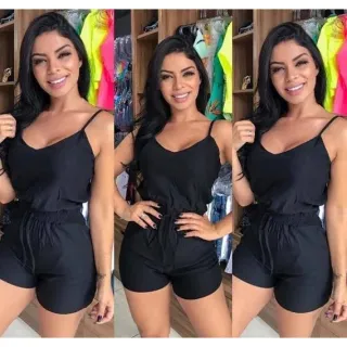 Bojo Macaquinho Feminino Lycra Jogger Curto Coladinho