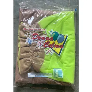 Toalha de TNT com babado para decoração de festa de aniversário - Verde Limao/Marrom