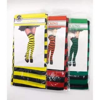 Diversos Modelos Meia Stocking 5/8 - Amarela C/ Bolinha Preta