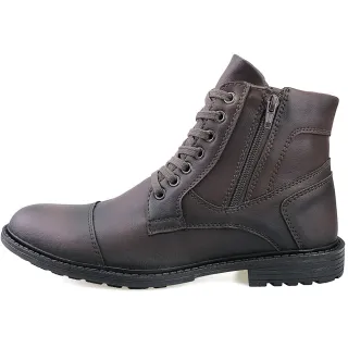 Conforto Dhshoes: Bota Coturno Masculino Casual Ajustável com Zíper e Cadarço - Preto