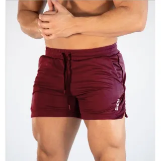 Calças Curtas Praia Correndo Roupas Esportivas Fitness Ginásio Treino Homens - Navy blue