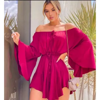 Manga Flare Macaquinho Liso VERÃO - Azul