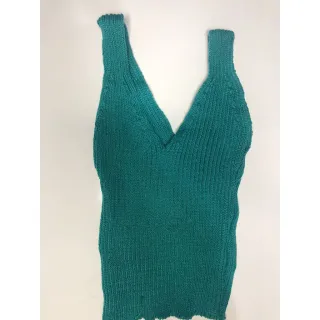 Moda Tricot Blusa Cropped Regata - BRANCA VESTE PP AO M