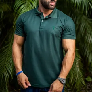 Chief Clothing Elegance Masculina Polo Camiseta - Verde água