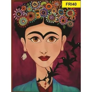 Placa 21 a 40 Frida Kahlo Decorativa - FRI30