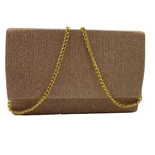 Bolsa de Mão para Festa de Casamento com Alça de Corrente - Preto Com Brilho