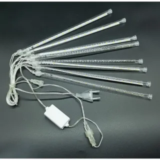 Enfeite de Natal Festa Cascata Pisca Cordão 36 Led - Branca Fria - Colorido