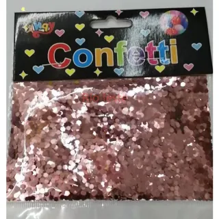 Confetes Metalizados 15g Para Decoração de Festas Bexiga Topo de Bolo Carnaval - Pink - P