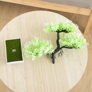 Plantas Plásticas Bonsai Verdes para Decoração de Casamento - Flores Artificiais - Vermelho roxo