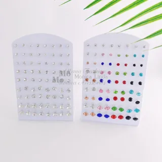 Atacado kit Ponto de Luz Brincos Revenda - 36 Pares em ordem Crescente - 36 pares prata