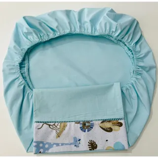 Lençol Montessoriano com fronha, jogo de 02 peças Ponto Palito - CHEVRON CINZA COM CINZA