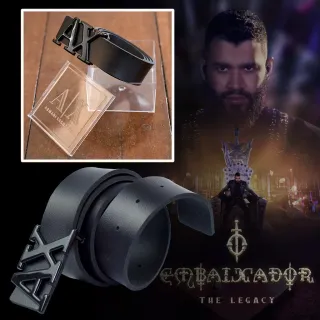 Envio imediato do Cinto de Couro Masculino com Fivela em Metal do Gustavo Lima - LV