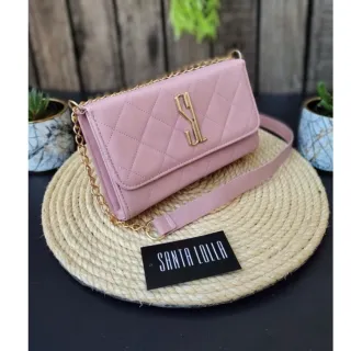 Promoção de Lançamento: Bolsa Importada Luxuosa com Alça Corrente para Festa - BRANCO OFF D