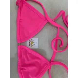 VÁRIAS CORES! Biquini tradicional Cortininha - Laranja