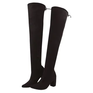 Bota Grosso Alto Over The Knee Prelice - Preto