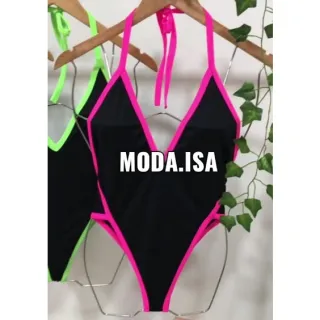 Maiô preto feminino suplex grosso - Raryel - PRETO COM AZUL