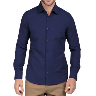 Moda Estilo Camisa Blusa Social Manga Longa Slim Fit Premium - Vinho
