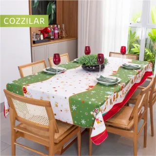 Toalha de Mesa Importada Natalina Luxo Retangular 2,10m x 1,50m - Modelo 9