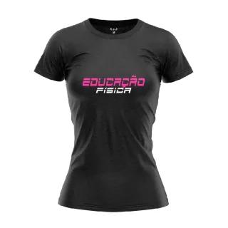 Personalize sua Camiseta Dry Fit Feminina Educação Física com seu nome